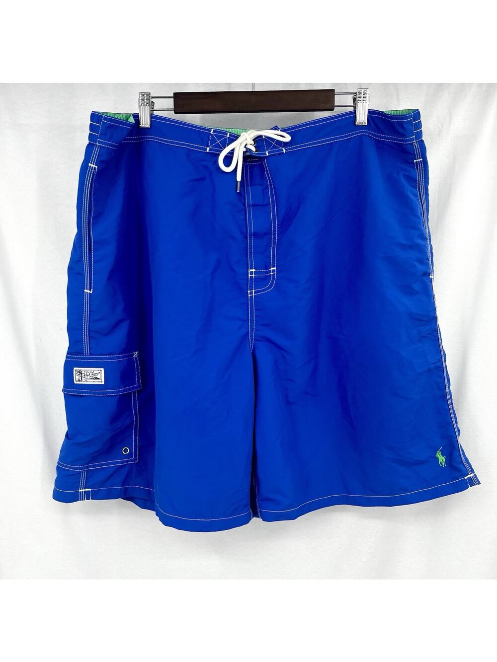 Polo Ralph Lauren Mesh Lined Swimwear Shorts 2XB Big & Tall Blue Green Pony